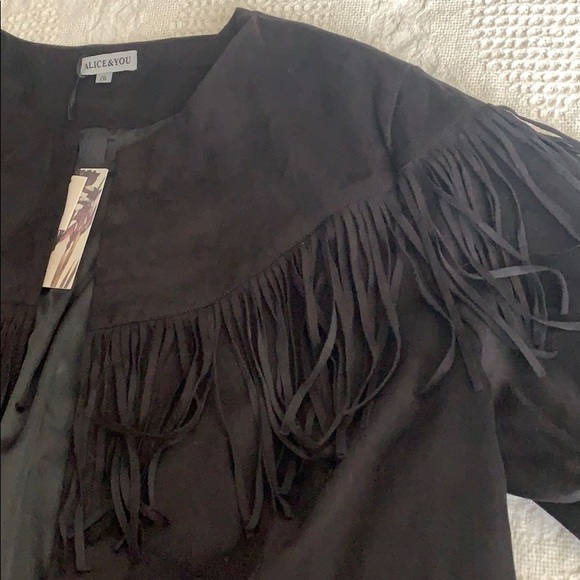 Alice & You Jackets & Blazers - Alice & You ASOS Black Fringe Jacket